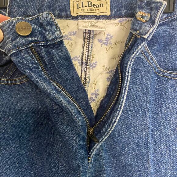 Women’s LLBean Insulated Blue Jeans Cabincore Western High Waisted Mom Relaxed 4 - Picture 12 of 16